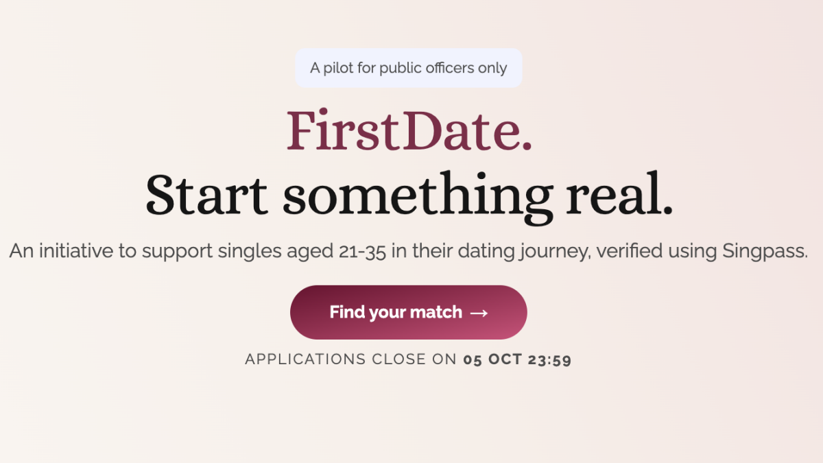 Singapore pilots a government-built dating service